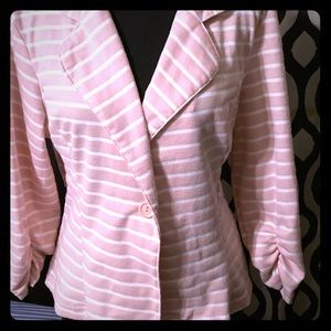 Pink and white blazer